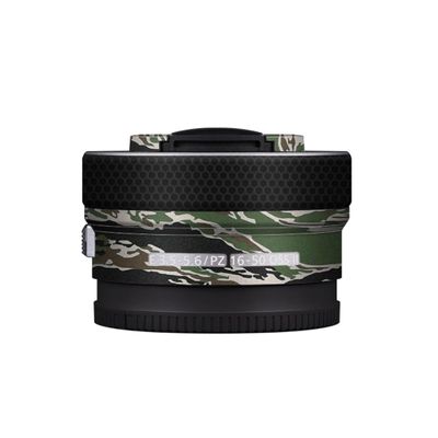 Camera Lens Sticker for Sony E 16-50mm II Macro Coat Wraps Film Protector Vinyl Decal Skin 16-50 II(Tiger Stripe Camo)