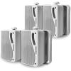 STUDIOFINIX 3.5'' Passive Outdoor Speakers Wired Waterproof,400W Premium Mountable Wall Mount Speakers with Superior Sound,All-Weather Durability,for Patio Marine Boat Garage Indoor(White 2 Pairs) view 1