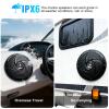 STUDIOFINIX 4 Inch Waterproof Marine Speakers - 80W 2-Way Weather Resistant Outdoor Boat Audio with LED Lights, Low Profile Slim Style Suitable for Boat, RV, UTV, ATU, Glof Cart (2 Speakers, Black) view 3