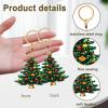 Christmas Tree Leather Keychain Case Holder Compatible with Air Tag, Merry Christmas Scratch-Resistant Trackers Holder with Keychain Ring, Cute Bag Charm, Access Card Protection Case view 4