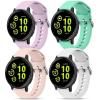 4 Pack Bands for Garmin Vivoactive 6/Vivoactive 5/ Vivoactive 3 Watch Band, Garmin Venu/Venu Sq/Venu 2 Plus, Soft Silicone Replacement Wristband for Forerunner 245/645 Watch Band (Violet/Mint Green/White/Pink Sand) view 1