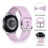 4 Pack Bands for Garmin Vivoactive 6/Vivoactive 5/ Vivoactive 3 Watch Band, Garmin Venu/Venu Sq/Venu 2 Plus, Soft Silicone Replacement Wristband for Forerunner 245/645 Watch Band (Violet/Mint Green/White/Pink Sand) view 3