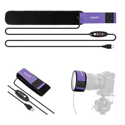 NEEWER 20"/500mm USB Lens Heater Warmer for Camera Telescope, Dew Heater Strip with 3 Temperature Levels, Prevents Dew Fog Condensation for DSLR Mirrorless Cam Binocular Astrophotography, HW-30B