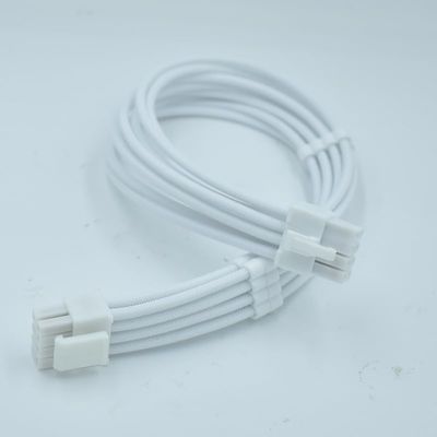 18AWG Silicone Cable PSU 8-pin to CPU 8-pin (4+4-pin CPU Power Cable, Suitable for ROG, ROG Series PSU (30CM Color: White)
