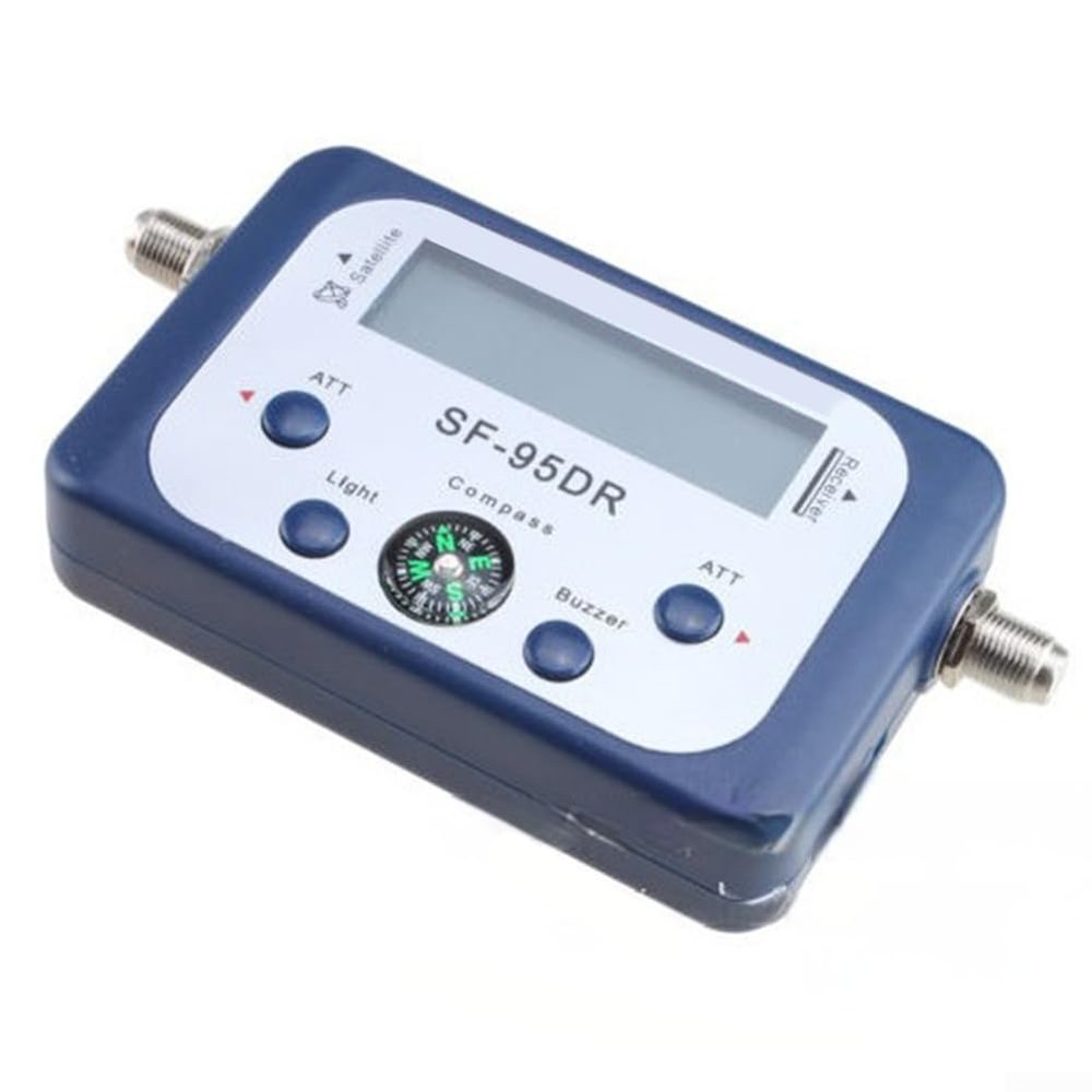 Sumsoctober User Friendly SF95DRL TV Signal Receiver with LCD Display Built In Signal Strength Meter for Satellite Dish Alignment Portable for Satellite Finder Tool for Camping and Outdoor Use