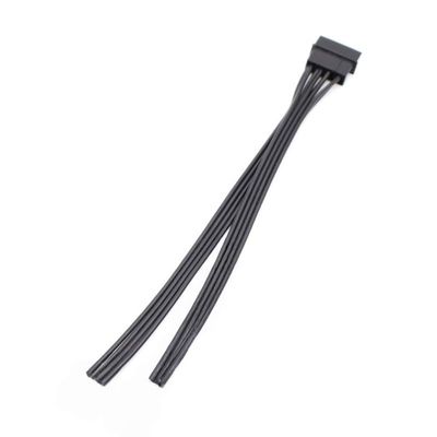 4-pin Molex 5.25 Male to Two 4-pin 3.5 Female Floppy Disk Drive FDD Y-Type Splitter M/F IDE DC Built-in Computer PC Power Cable