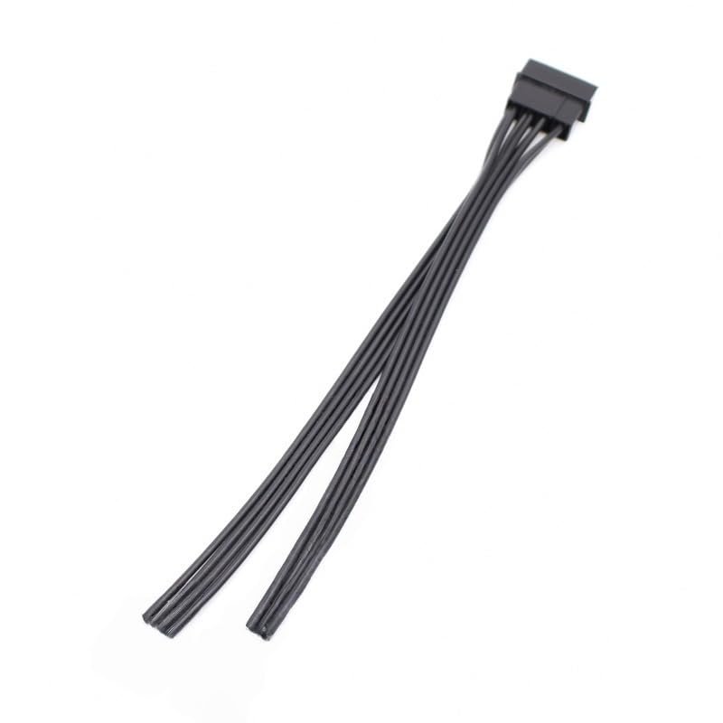 4-pin Molex 5.25 Male to Two 4-pin 3.5 Female Floppy Disk Drive FDD Y-Type Splitter M/F IDE DC Built-in Computer PC Power Cable