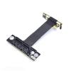 10cm Dual 90-Degree Right-Angle PCIe 3.0 x1 to x1 Extension Cable 8Gbps PCI Express 1x Riser Card Ribbon Extender view 1