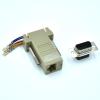 10 pcs/lot DB9 9-pin Male Serial to RJ45 Socket Modular Adapter Ethernet Socket Color: Khaki view 1