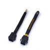 2 pcs/lot 18AWG PCI-E 6-pin to 8-pin 18AWG Power Adapter Cable with Black Sleeve view 1