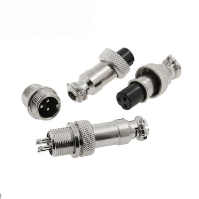 1 Set of GX12 4-pin nut Type Male and Female Wire Panel Connector Circular Aviation Socket Plug Wire Panel Connector