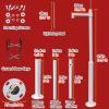 Surveillance Camera Rack Post White, 100 200 300 400 500 600 CM High Surveillance Camera Pole with 40cm Lightning Rod, Floor Holder Stand Mount for Security Cameras(F,4.5 m/14.8 ft (3 Sections)) view 2