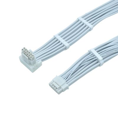 16AWG PCI-e 5.0 12V ATX3.0 600W 16P UP Bend Male to Male Individual White Braided Cable