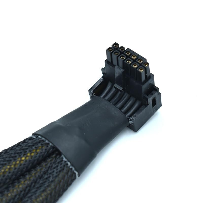 16AWG 4X8Pin Female GPU to PCB 5.0 12+4Pin 12V 600W 16Pin Power Adapter Cable, Suitable for RTX4090 4080 GPU (13CM (16P UP Bend