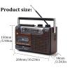 YSFHYAN Portable 1980s Retro-Style Music System,Deluxe Stereo Am/Fm Radio Cassette Speakers,Retro Boombox Player,4-Band Radio,Cassette Playback,for Small Gatherings and Performances view 2