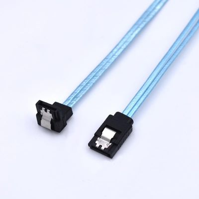 10cm Aluminum foil Shielded Ultra-Thin SATA3.0 Data Cable with Locking Buckle at Right Angles