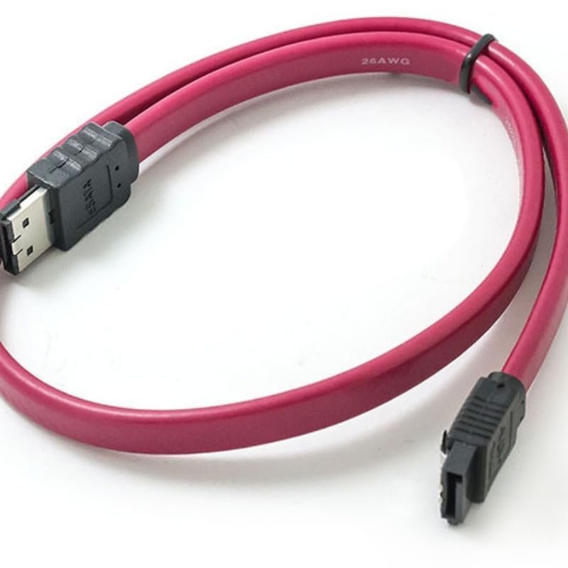 SATA to eSATA Cable 3Gbps Shielded Extender Hard Drive Extension Cable (1m Color: Red