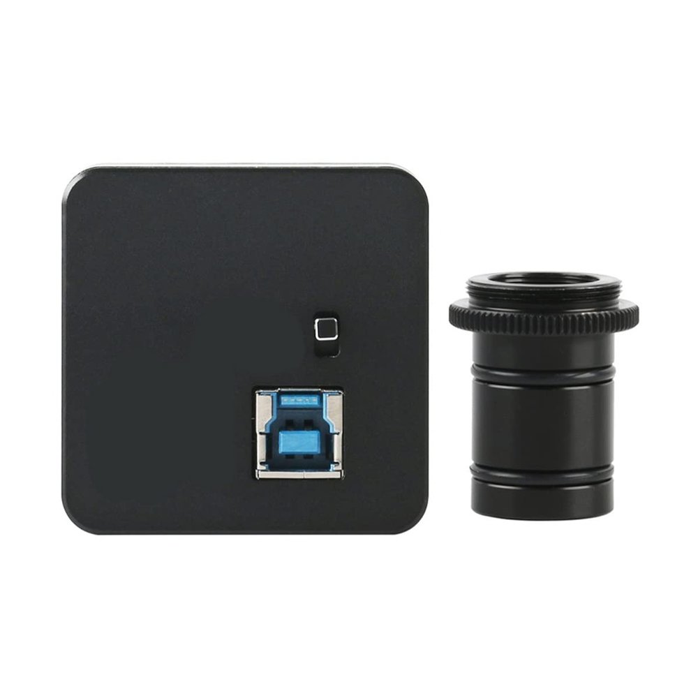 Lab Microscope Slides 23.2mm 5MP Digital Eyepiece Microscope Camera Microscope Parts(Black)