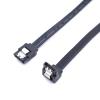30cm Black SATA 3.0 6GB Right Angle SATA Locking Black Serial ATA HDD SSD Data Cable view 1