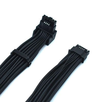 50cm 90 Degree 12V 16-pin (12+4) Male to Male Cable 16AWG with Braid Pattern for ATX 3.0 PCIe 5.0 Fully Modular Power Supply (Downward Bend)