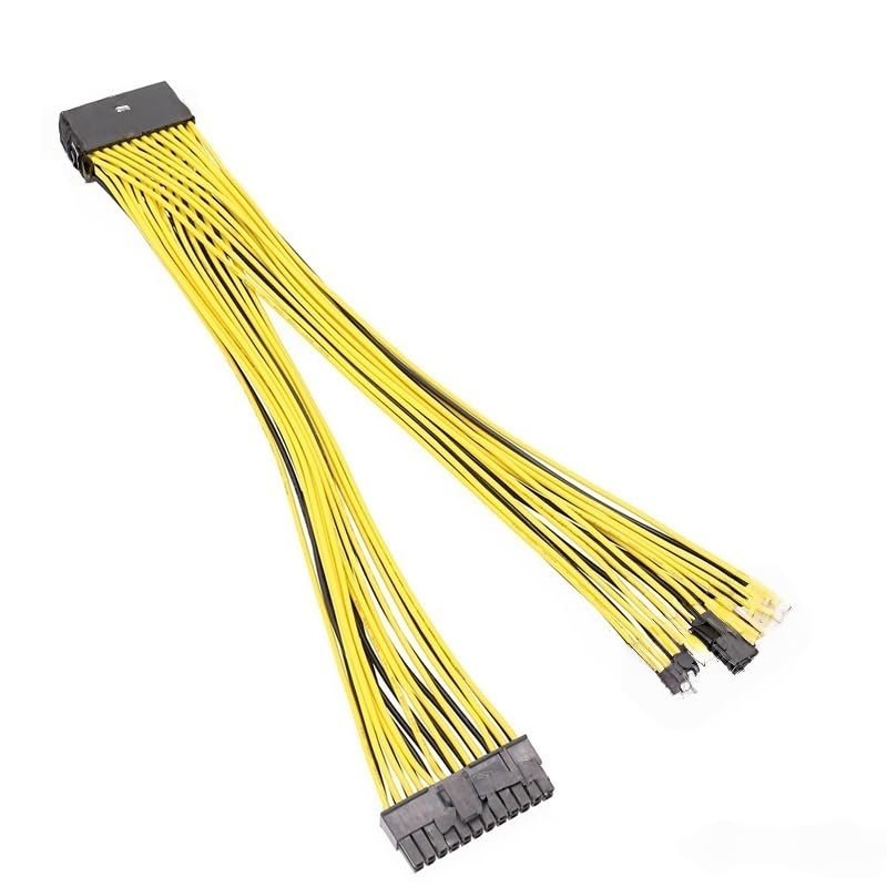 24-pin ATX PSU Y-Adapter Cable 24-pin Splitter Power Cable for Dual ATX motherboards