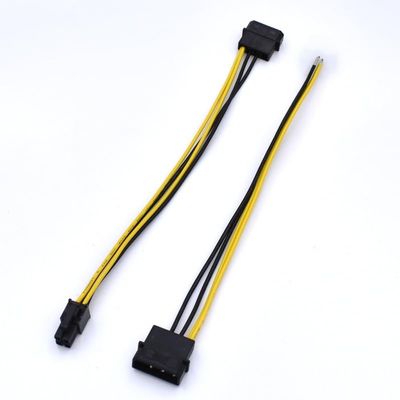 20pcs/lot 18AWG 20cm IDE Molex 4-pin to Motherboard ATX CPU 4-pin Power Adapter Cable