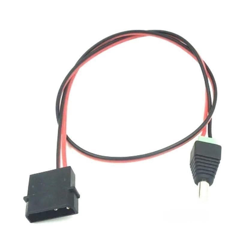 2pcs/lot 4-pin IDE Molex to 12V DC Power Jack Connector Plug 5.5x2.1mm Adapter
