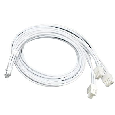 50cm 3*CPU/PCI-E 8P to 12V 16Pin Flexible Silicone Sleeve Adapter Cable for Modular CPU/PCI-E 8P Interface (All White)