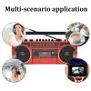 YSFHYAN Portable Cassette Player Radio,Cassette Boombox,Deluxe Stereo Am/Fm Radio Cassette Dual Speakers,Triple Band Stereo Receiver,Supporting Recording Function,for Family Gatherings view 2