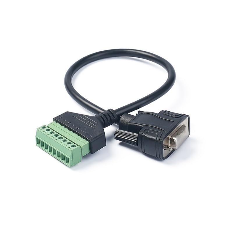 DB9 RS232 Serial to 8-pin AV Terminal Block Screw Adapter Converter Block Plug Cable (Female)