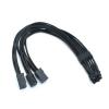 12V 16-pin (12+4) to 3X 8-pin PCIe GPU Barrel Cable, Compatible with GPU 3090Ti RTX 4080 4090, Suitable for G2 G3 T2 Modular Power Supply view 1