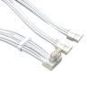 White 16AWG Modular Power Supply 2*PCI-E & CPU 8P Port to 16-pin (12+4 Braided Cable, Suitable for Plus Gold KM3 XP2 XM2 XP3) 16pin Down Bend view 1