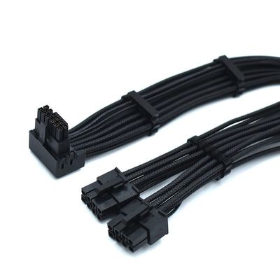 16AWG PSU Dual PCE-8 Pin to 12V Adapter Modular Braided Cable for Modular Power Supplies (Down Bend