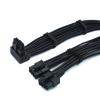 16AWG PSU Dual PCE-8 Pin to 12V Adapter Modular Braided Cable for Modular Power Supplies (Down Bend view 1