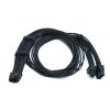 16AWG Black Straight Modular Power Supply 2*PCI-E & CPU 8P Port to 16-pin (12+4 12V Braided Cable Adapter view 1