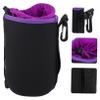 Hoement Shockproof Neoprene DSLR Camera Lens Bag Protective Pouch with Belt Loop Snap Swivel Clip for Secure Carry Dustproof Flexible Cover for Lens Accessories view 3
