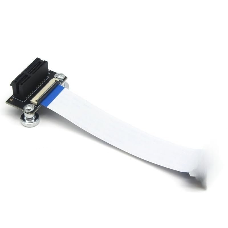 5cm Dual 90 Degree Right Angle PCI Express Flexible FFC Relocation Cable PCI-E 1x to 1x Slot Riser Card Extender Extension Strap