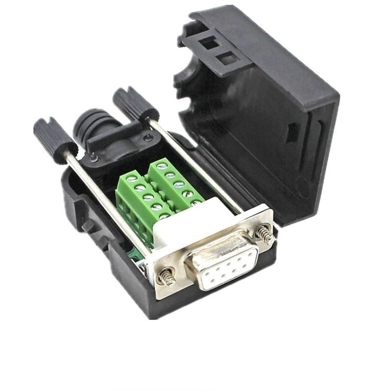 DB9 RS232 D-SUB Female Breakout Adapter 9-pin Port Adapter to housing Terminal Connector Signal Module (A)