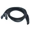 70cm All Black CPU/PCI-E Port 3 * 8-pin to 16-pin 12V PCIE 5.0 Adapter Cable with Silicone Sleeve for P750GM P850GM P1000GM Power Supply view 1