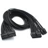 16 AWG Braided Pattern Cable Custom Modular 18-pin + 10-pin to 24-pin Power Cable for ROG 1200W 1000W 850W PSU. view 1