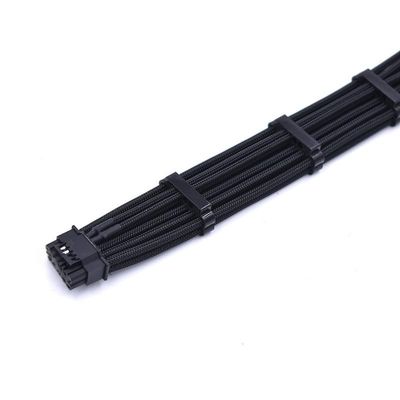30cm 3*CPU 8-pin to 16-pin Male PCI-E 5.0 12V RTX 3090Ti Flexible Silicone Sleeve Adapter Cable for PSU (Black)