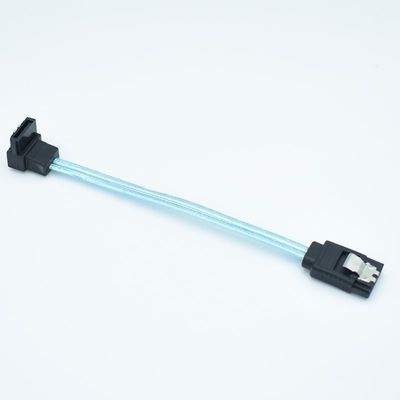 10 Pieces/lot 20cm Aluminum foil Shielded SATA III 6Gbps HDD SSD Data Cable with Locking Lock (Right Angle Straight)