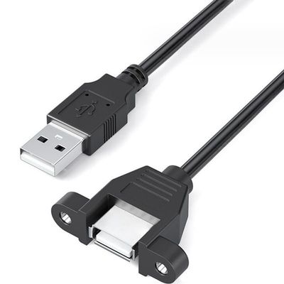 10 Pieces/lot 50cm USB 2.0 A Female to USB 2.0 A Male Panel Mount Extension sync Cable