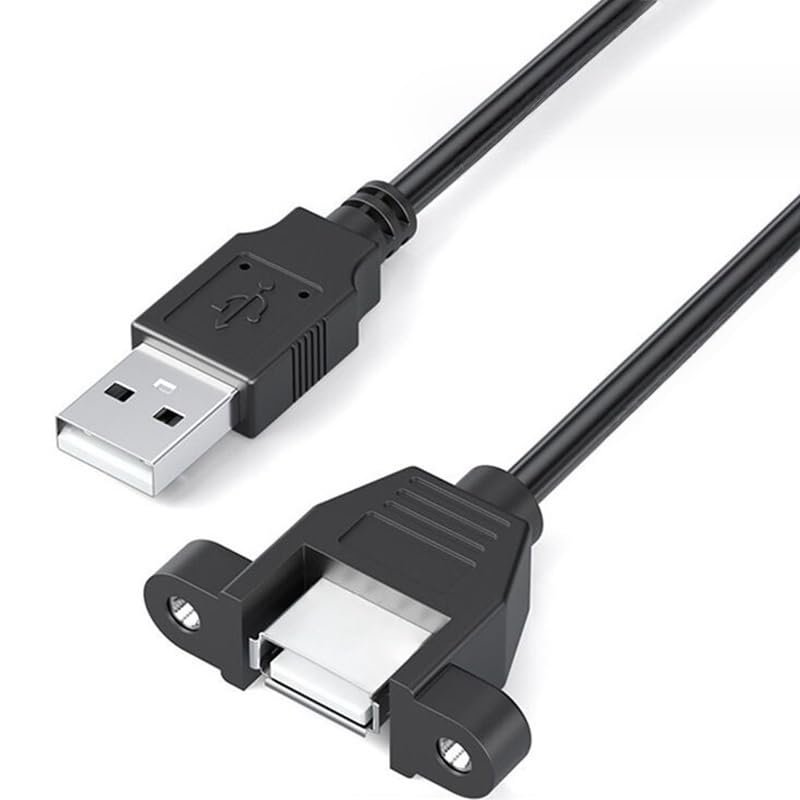 10 Pieces/lot 50cm USB 2.0 A Female to USB 2.0 A Male Panel Mount Extension sync Cable
