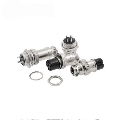 1 Set of GX16 nut Type Male and Female Electrical Connector 5-pin Circular Aviation Socket Plug line Panel Connector