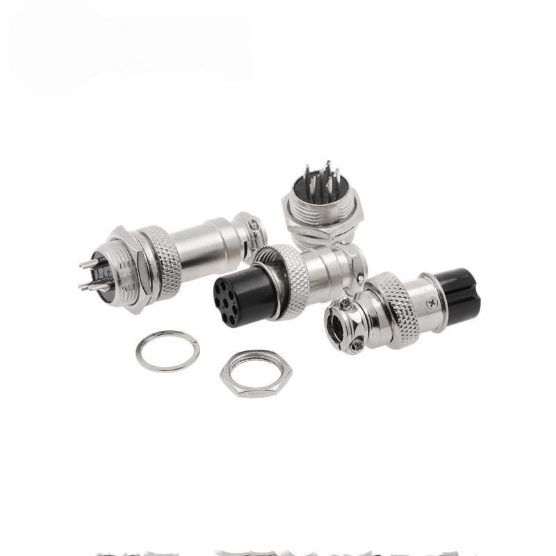 1 Set of GX16 nut Type Male and Female Electrical Connector 9-pin Circular Aviation Socket Plug line Panel Connector