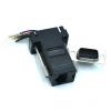 10 pcs/lot DB9 9-pin Male Serial to RJ45 Socket Modular Adapter Ethernet Socket Color: Black view 1