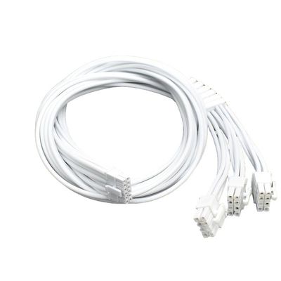 50cm All White CPU/PCI-E Port 3 * 8-pin to 16-pin 12V PCIE 5.0 Adapter Cable with Silicone Jacket for P750GM P850GM P1000GM Power Supply