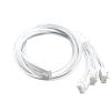 50cm All White CPU/PCI-E Port 3 * 8-pin to 16-pin 12V PCIE 5.0 Adapter Cable with Silicone Jacket for P750GM P850GM P1000GM Power Supply view 1