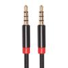 100 pcs/lot 1 Meter Braided Nylon Stereo 3.5mm 4-Pole Jack Male to Male car Auxiliary Audio Cable for Mobile Phones, Tablets, mp3 view 1